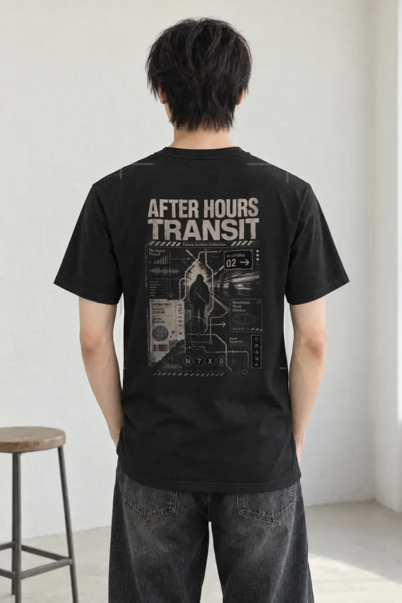 "After Hours Transit" Heavyweight Unisex Crewneck T-shirt
