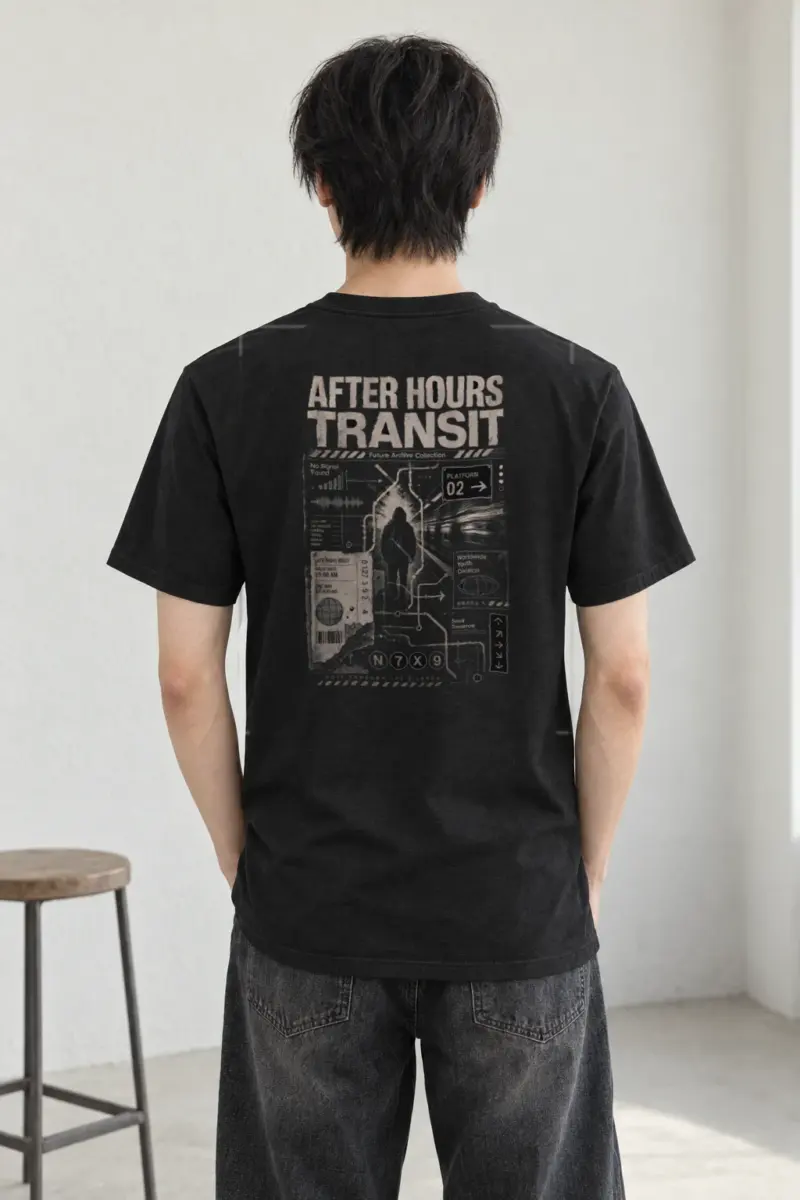 "After Hours Transit" Heavyweight Unisex Crewneck T-shirt