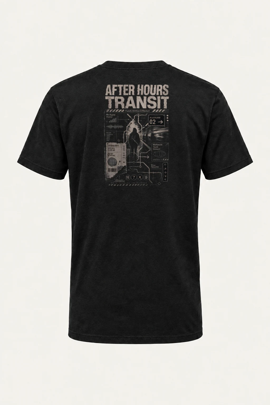 "After Hours Transit" Heavyweight Unisex Crewneck T-shirt | Gildan 5000