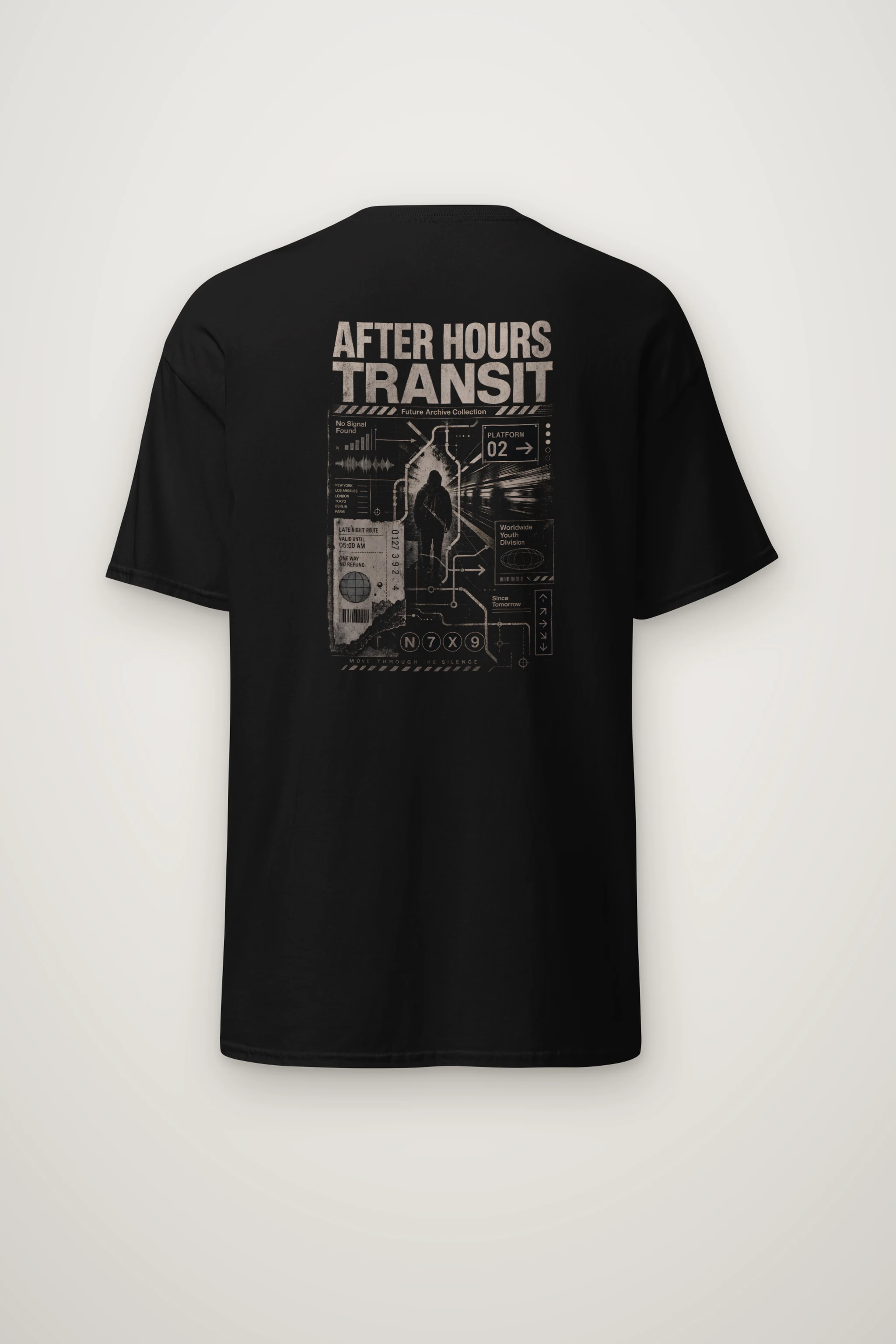 "After Hours Transit" Heavyweight Unisex Crewneck T-shirt
