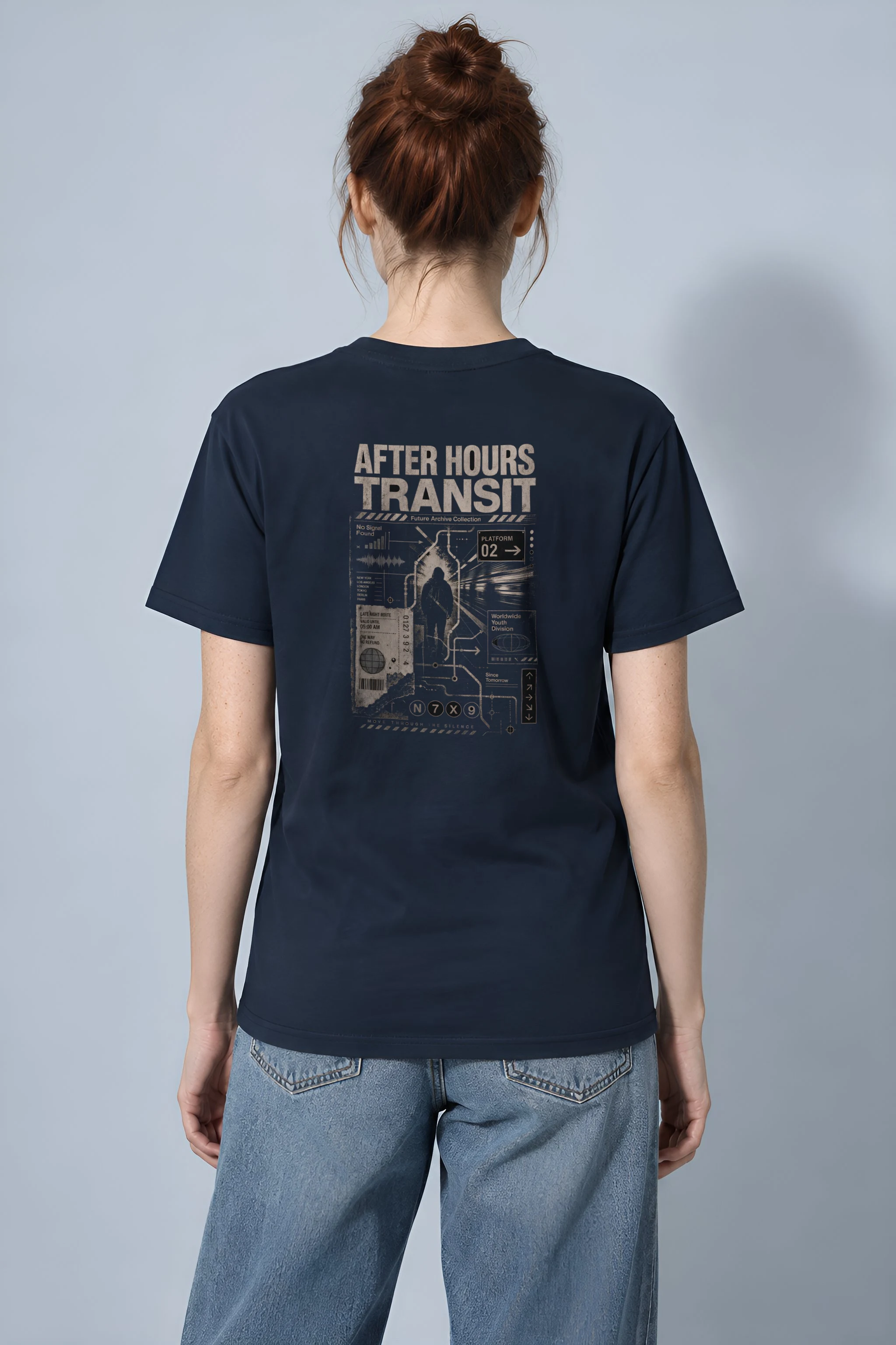"After Hours Transit" Heavyweight Unisex Crewneck T-shirt