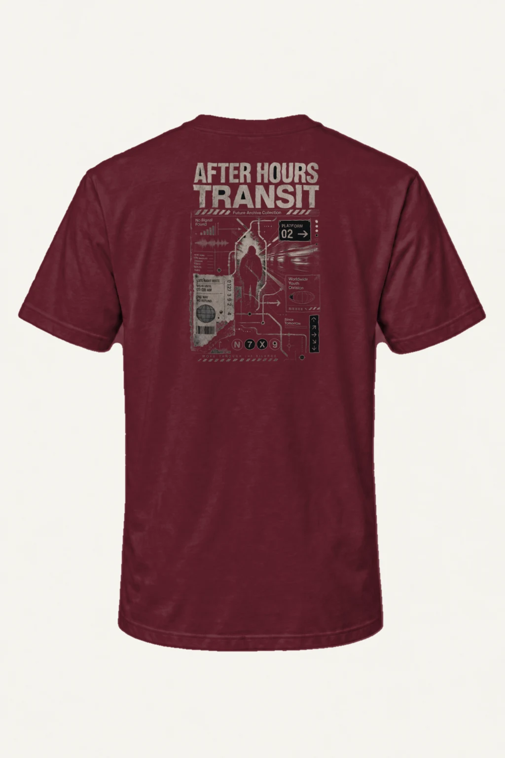 "After Hours Transit" Heavyweight Unisex Crewneck T-shirt | Gildan 5000