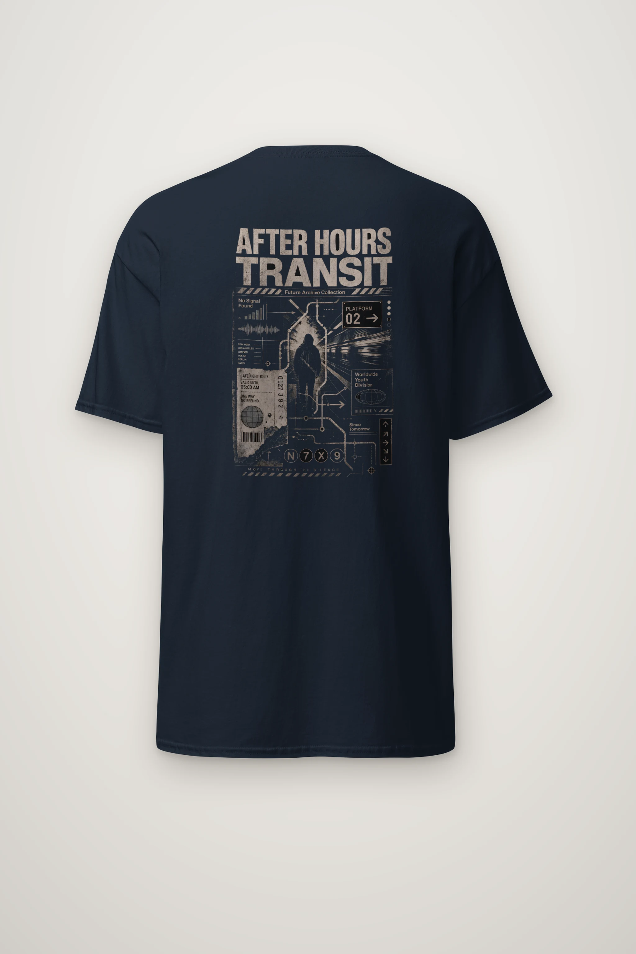 "After Hours Transit" Heavyweight Unisex Crewneck T-shirt