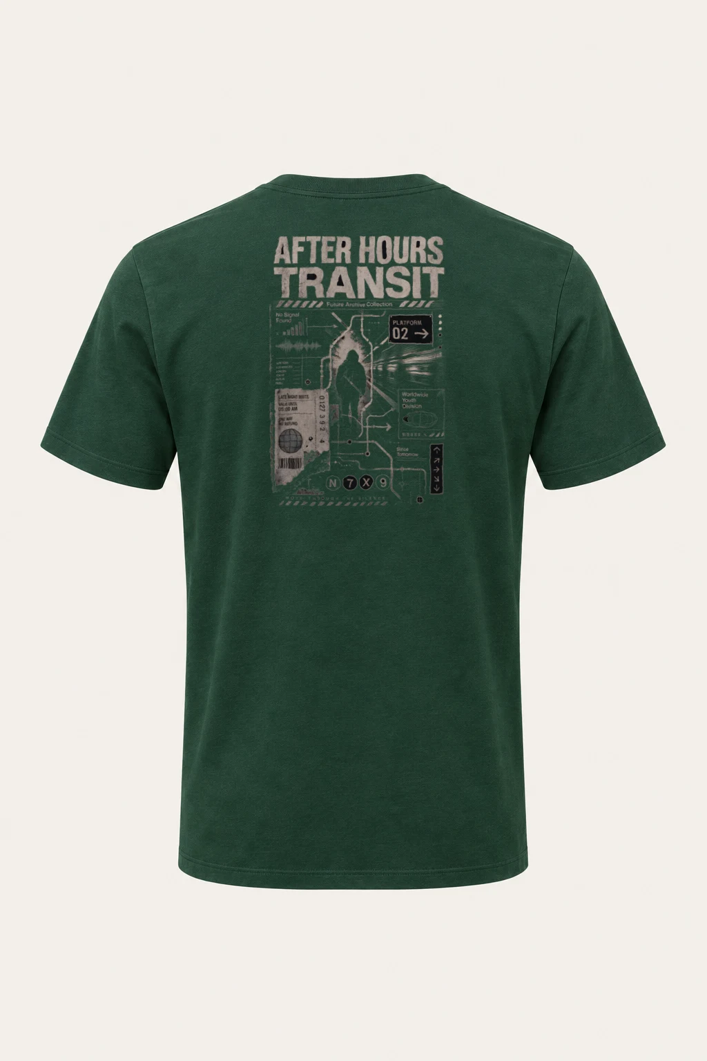 "After Hours Transit" Heavyweight Unisex Crewneck T-shirt | Gildan 5000