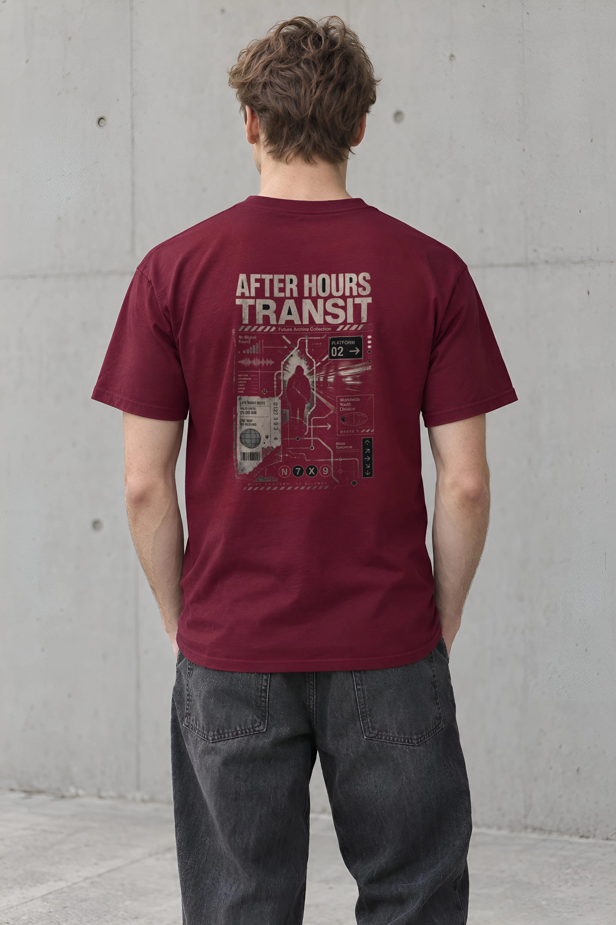 "After Hours Transit" Heavyweight Unisex Crewneck T-shirt
