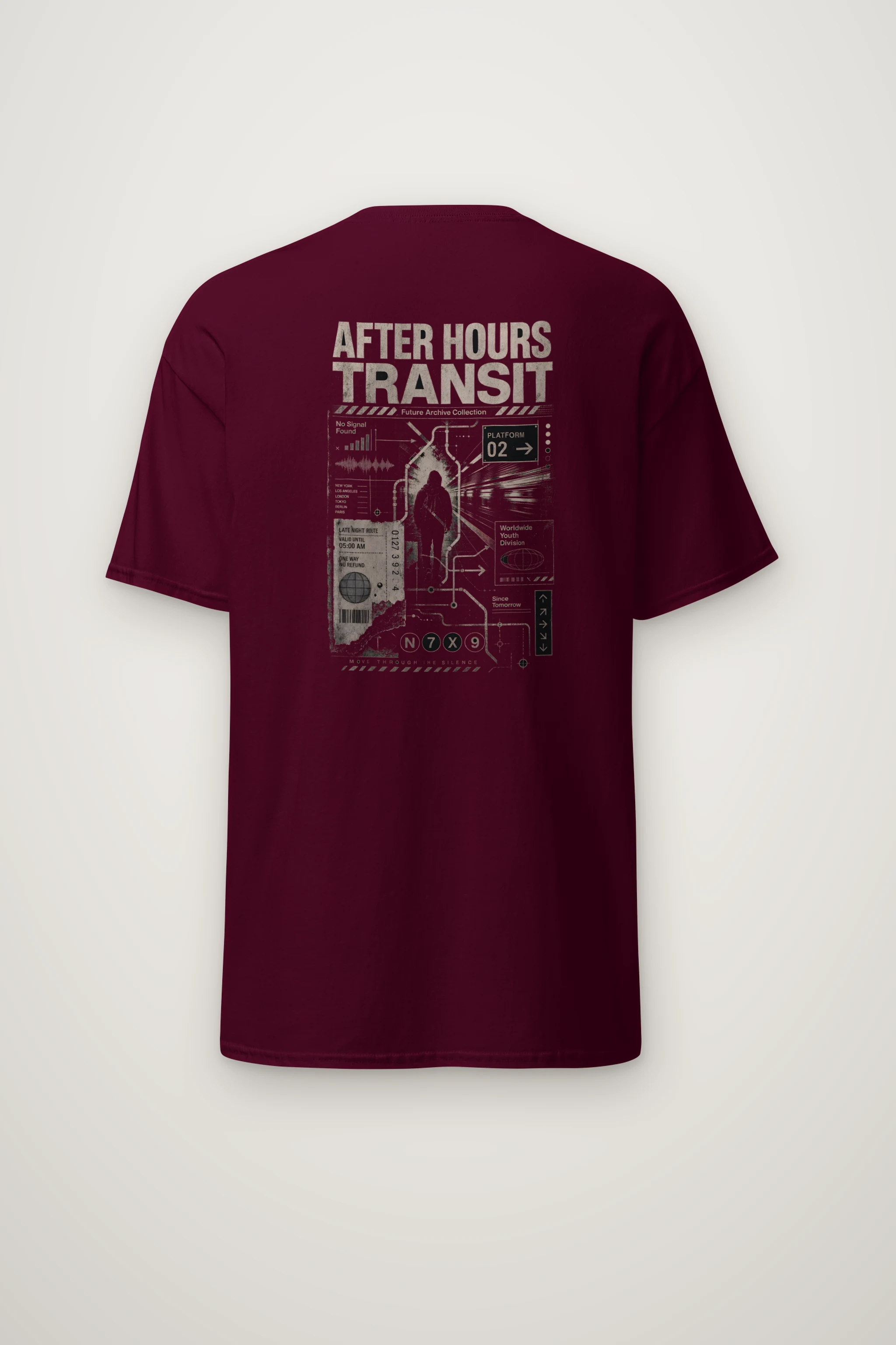 "After Hours Transit" Heavyweight Unisex Crewneck T-shirt