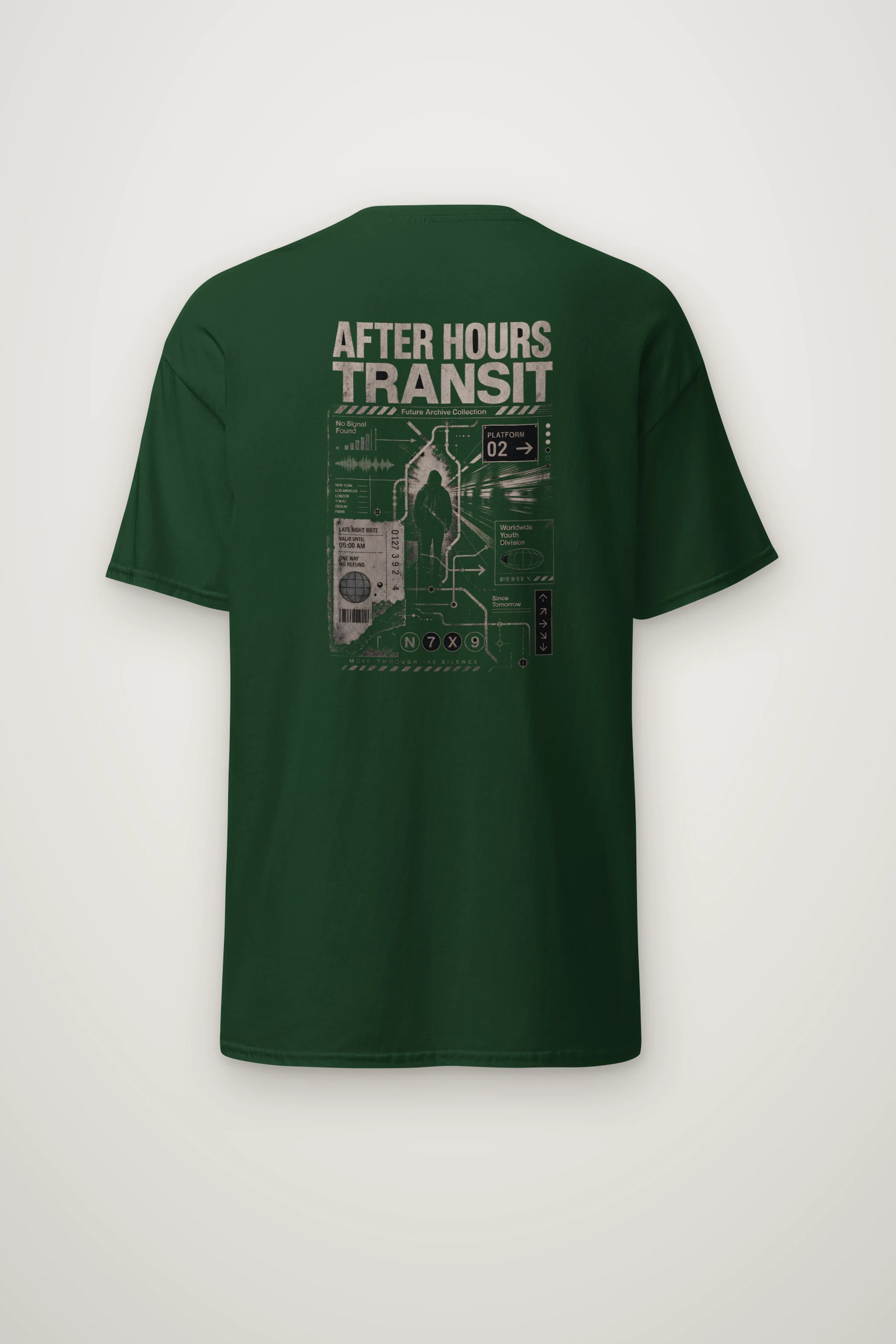 "After Hours Transit" Heavyweight Unisex Crewneck T-shirt