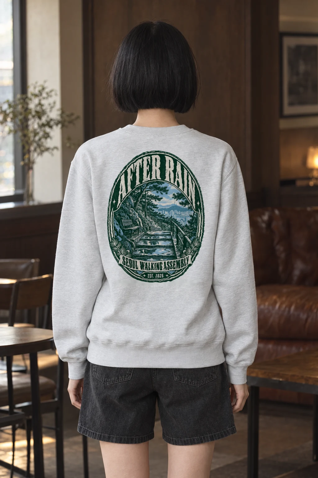 "After Rain Seoul" Heavy Blend Unisex Crewneck Sweatshirt | Gildan 18000