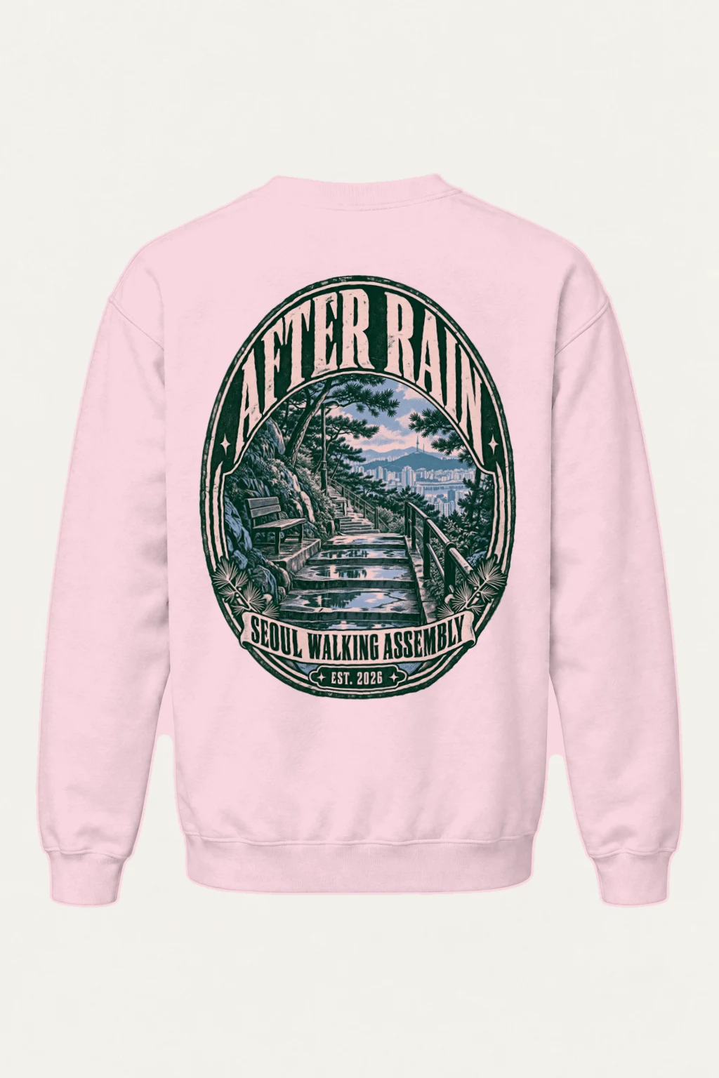 "After Rain Seoul" Heavy Blend Unisex Crewneck Sweatshirt | Gildan 18000