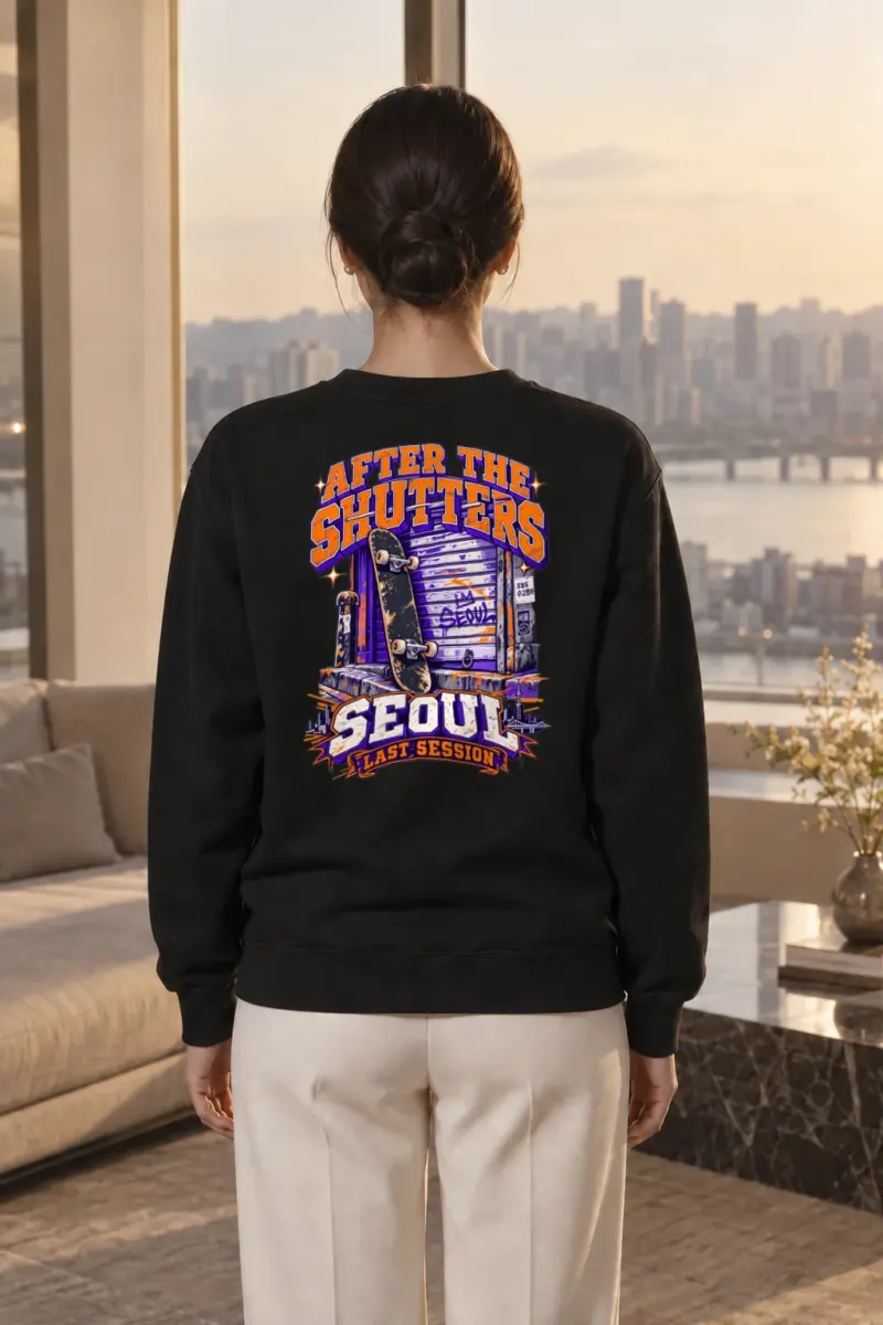 “After The Shutters” Heavy Blend Unisex Crewneck Sweatshirt | Gildan 18000