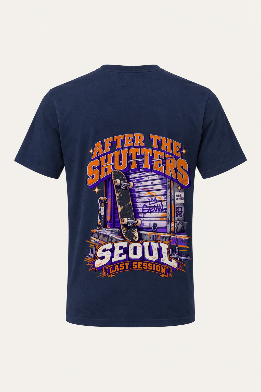 "After the Shutters" Heavyweight Unisex Crewneck T-shirt | Gildan 5000