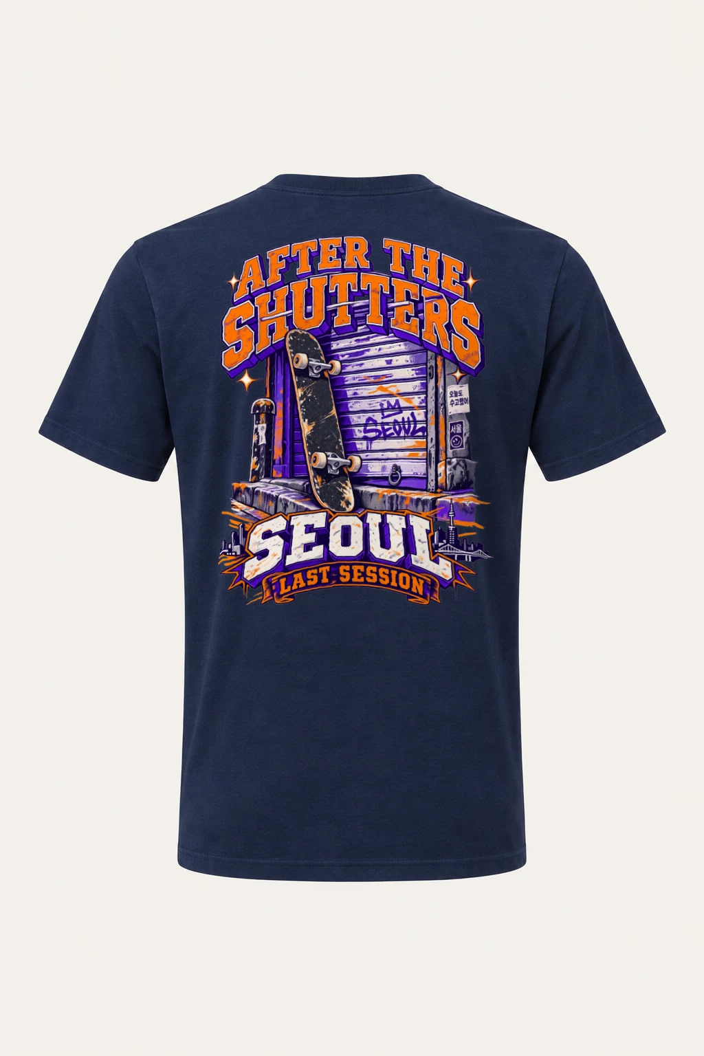 "After the Shutters" Heavyweight Unisex Crewneck T-shirt | Gildan 5000