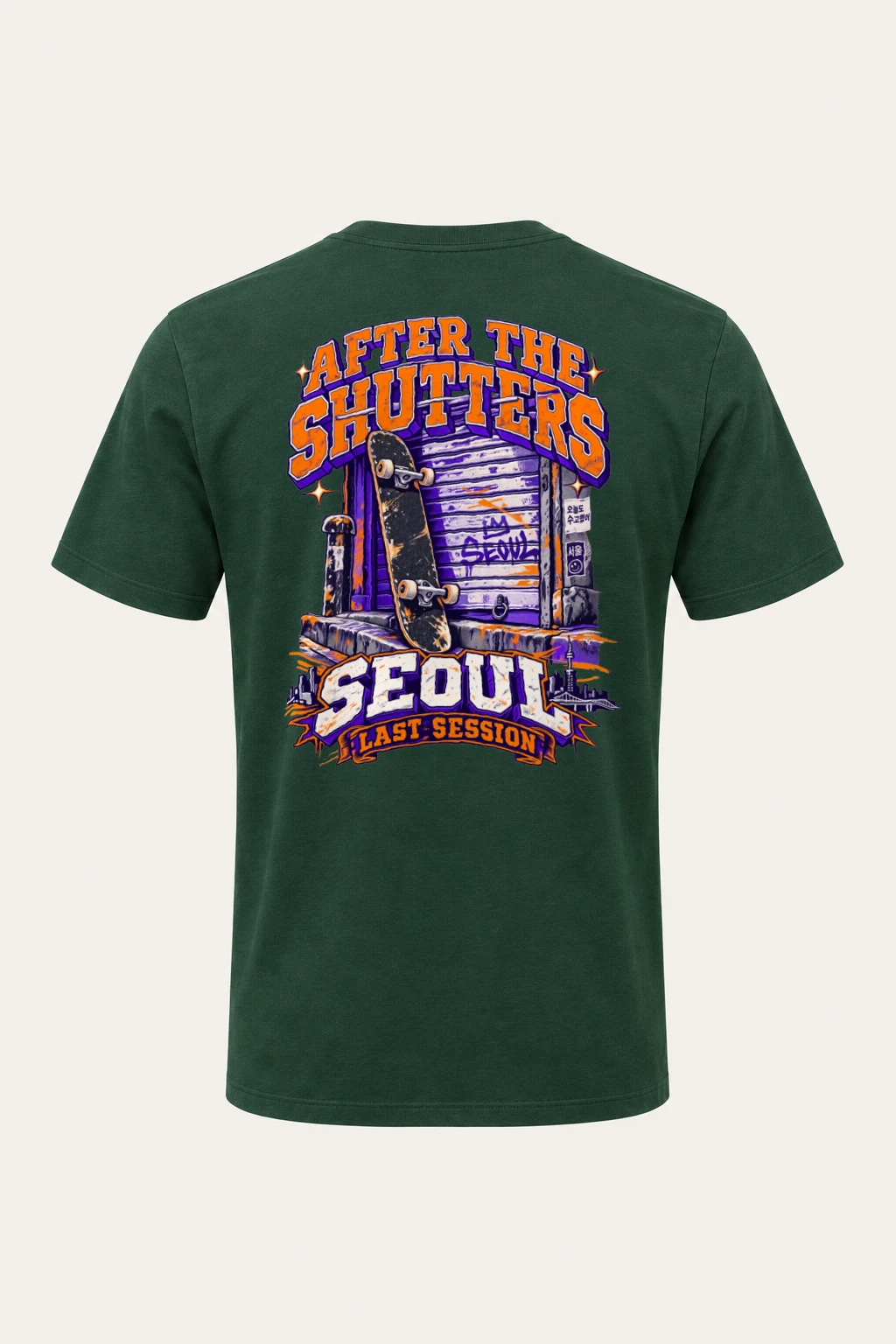 "After the Shutters" Heavyweight Unisex Crewneck T-shirt | Gildan 5000