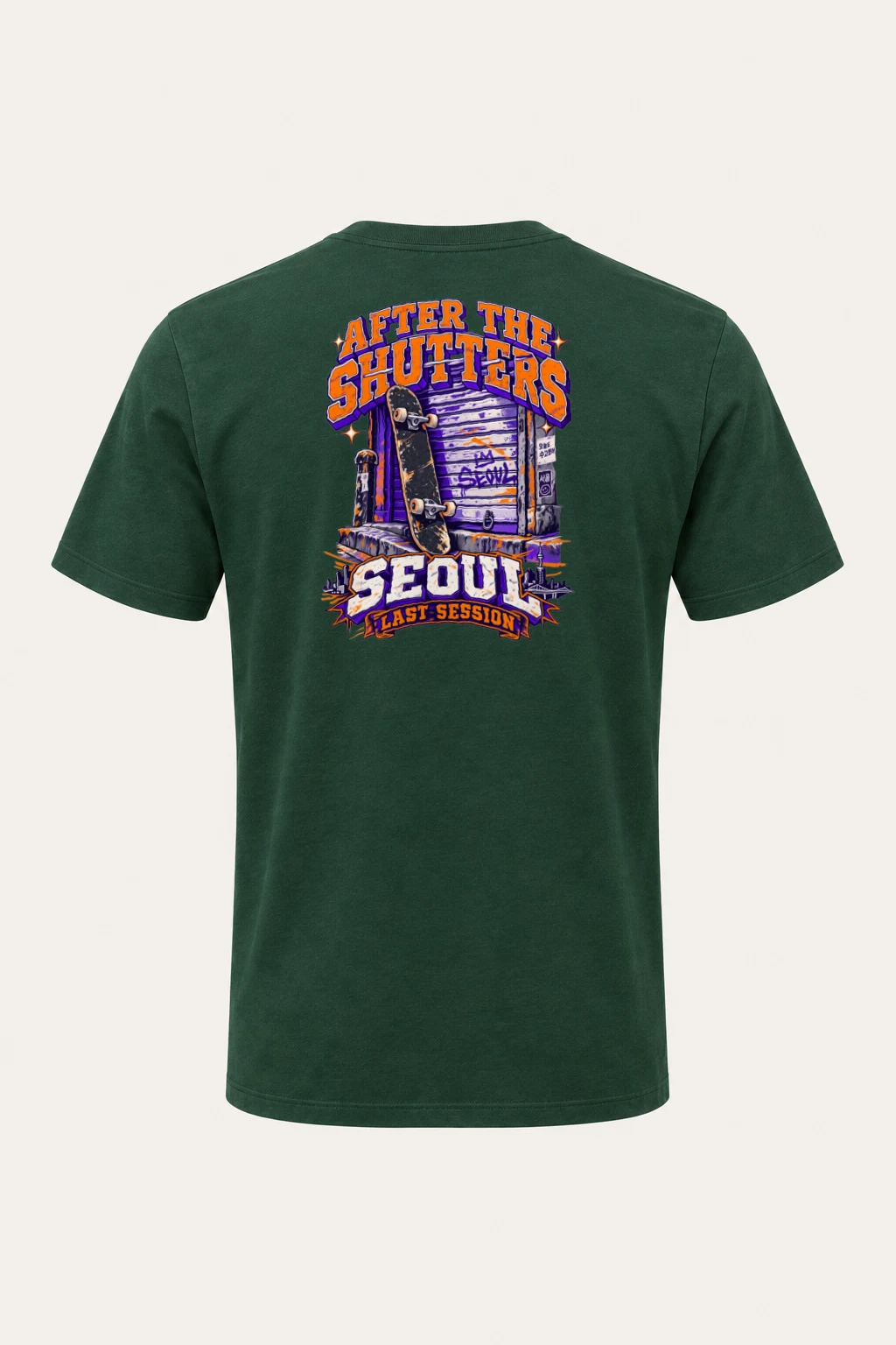 "After the Shutters" Heavyweight Unisex Crewneck T-shirt | Gildan 5000