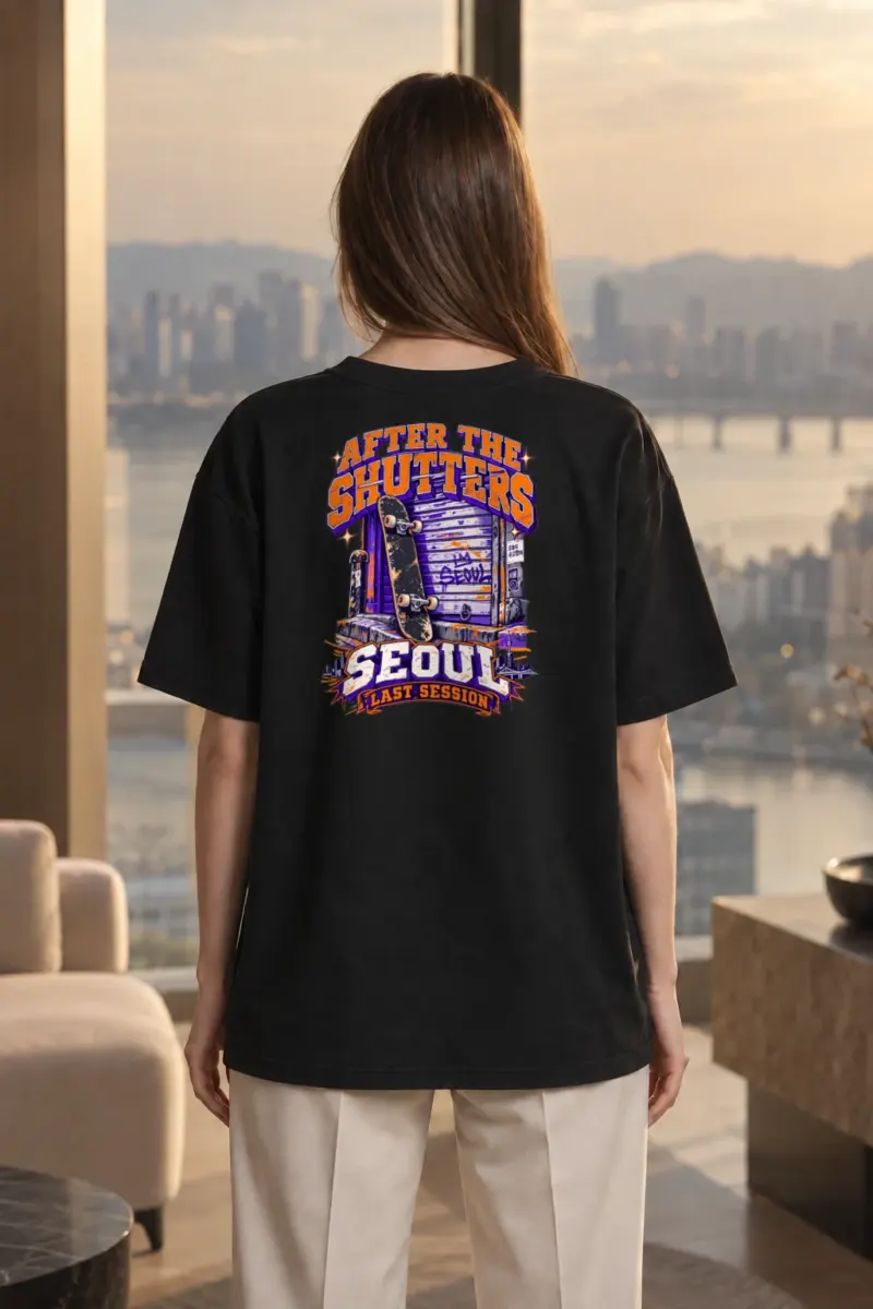 “After the Shutters” Men’s Oversized Heavyweight Crewneck T-Shirt | Shaka Wear SHMHSS
