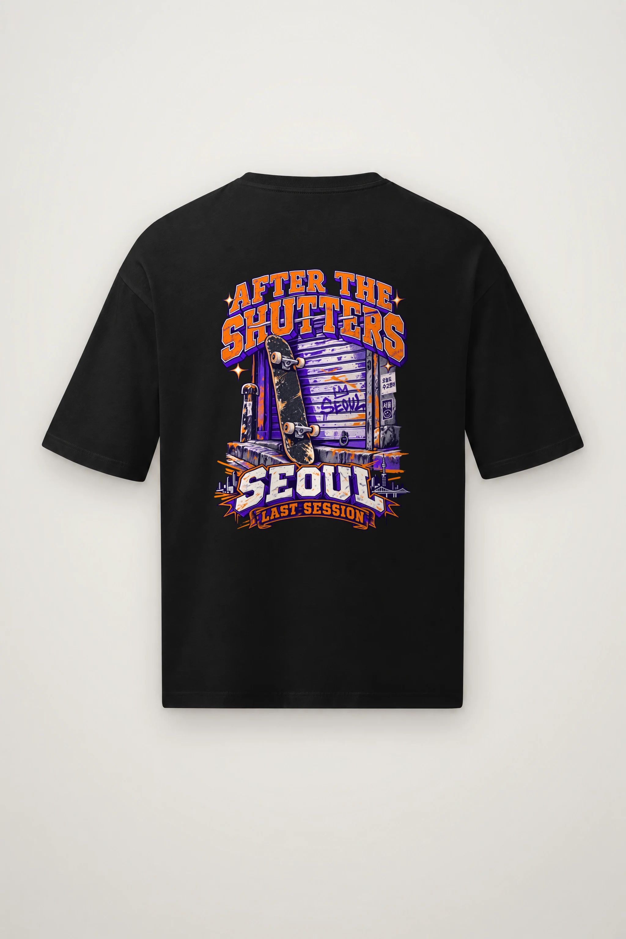 "After The Shutters" Men's Oversized Heavyweight Crewneck T-Shirt
