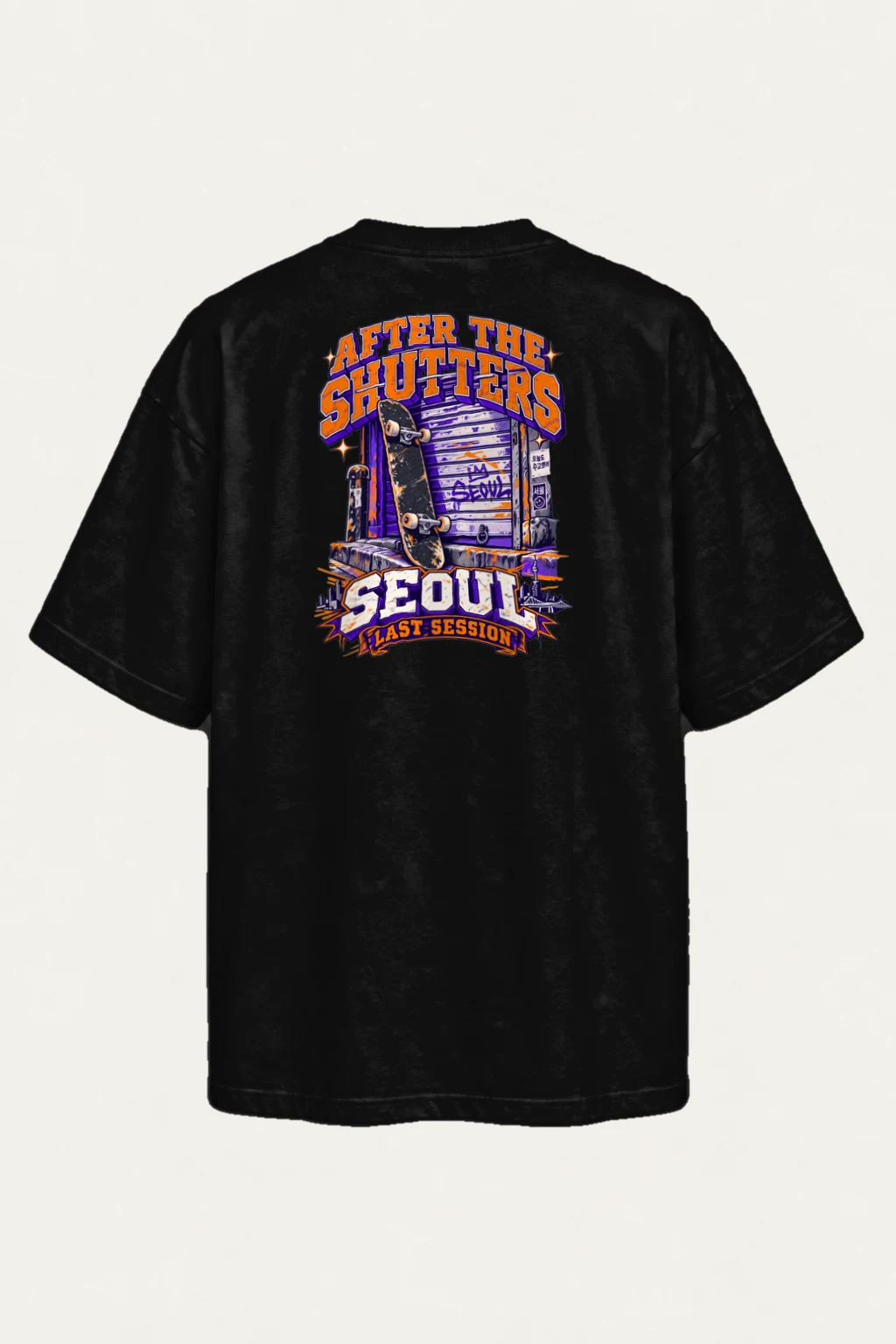 "After the Shutters" Men's Oversized Heavyweight Crewneck T-Shirt | Shaka Wear SHMHSS