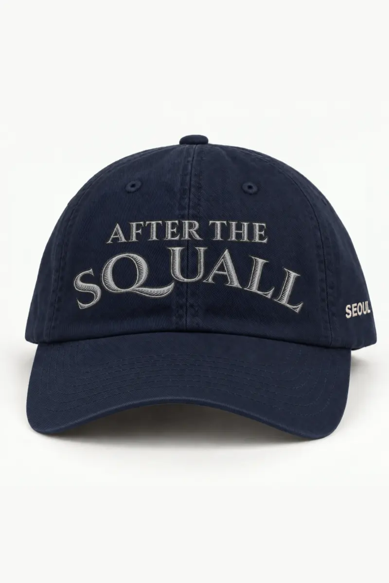 "After the Squall" Classic Dad Hat · Embroidered — navy/cap-front