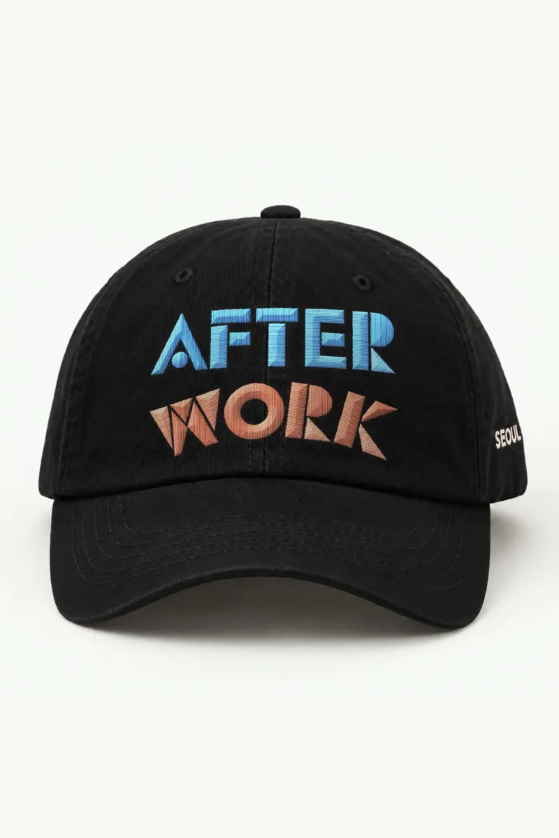 "After Work" Classic Dad Hat · Embroidered — black/cap-front