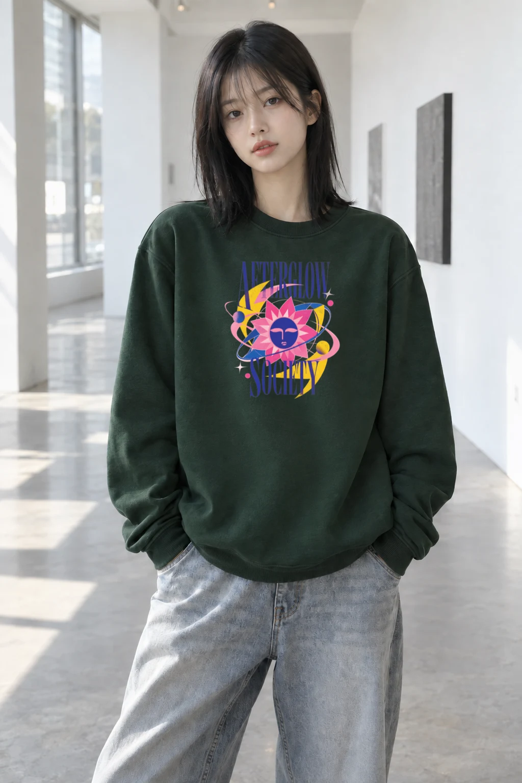 "Afterglow Society" Heavy Blend Unisex Crewneck Sweatshirt | Gildan 18000