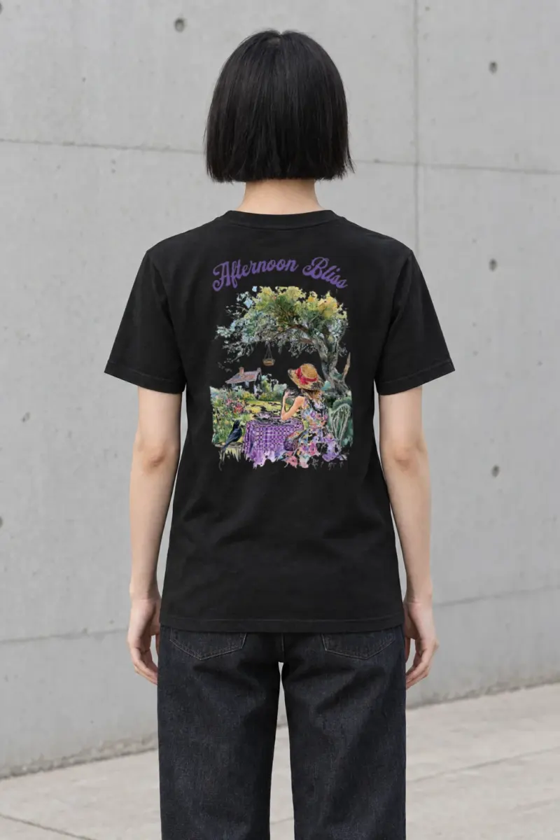 "Afternoon Bliss" Heavyweight Unisex Crewneck T-shirt