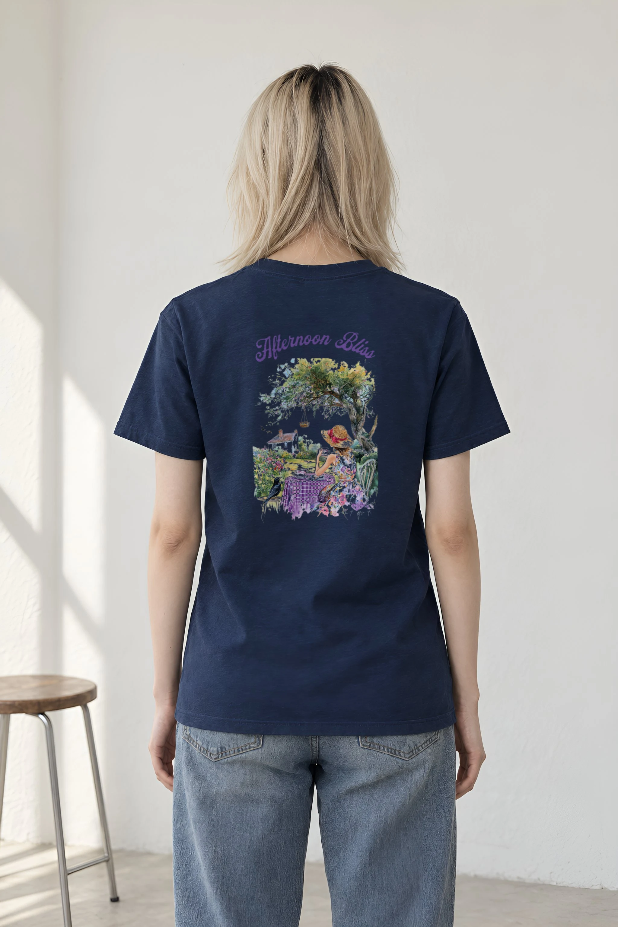 "Afternoon Bliss" Heavyweight Unisex Crewneck T-shirt