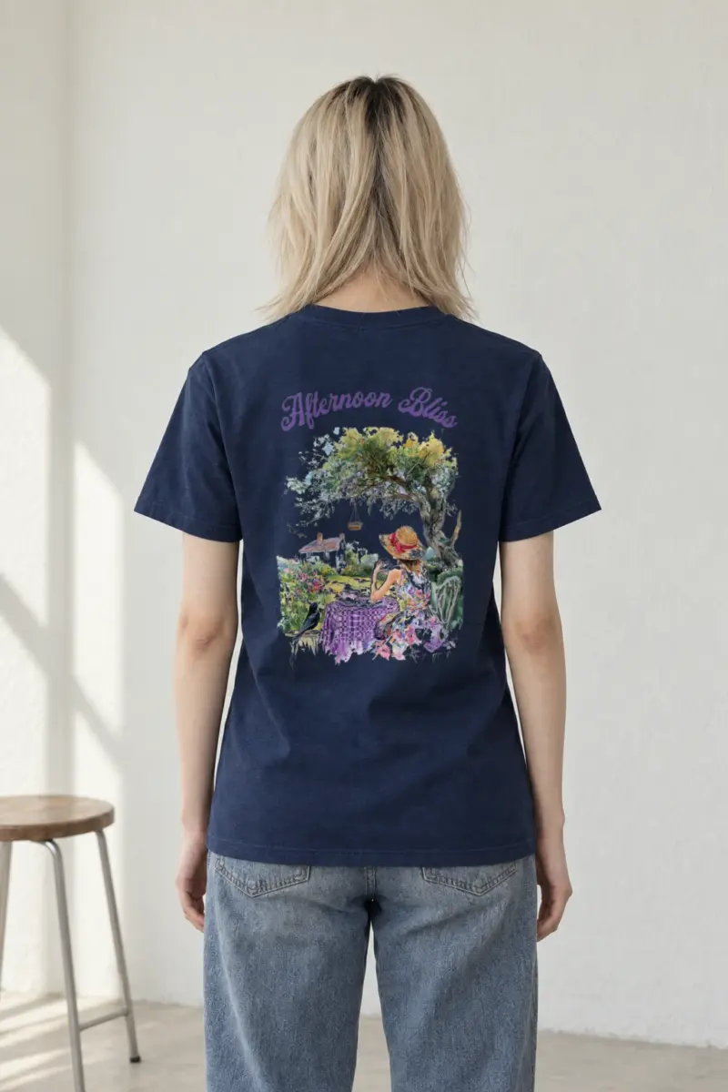 "Afternoon Bliss" Heavyweight Unisex Crewneck T-shirt