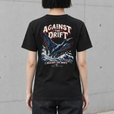 "Against The Drift" Heavyweight Unisex Crewneck T-shirt | Gildan 5000