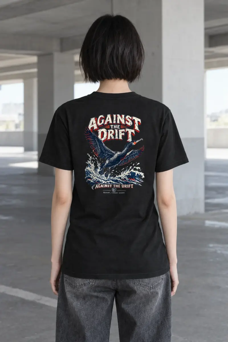 "Against The Drift" Heavyweight Unisex Crewneck T-shirt