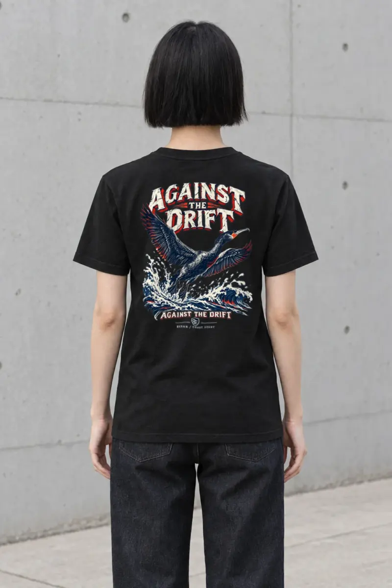 "Against The Drift" Heavyweight Unisex Crewneck T-shirt