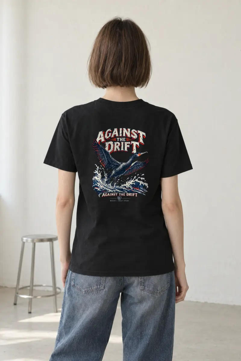 "Against The Drift" Heavyweight Unisex Crewneck T-shirt
