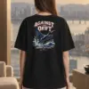"Against The Drift" Men's Oversized Heavyweight Crewneck T-Shirt | Shaka Wear SHMHSS