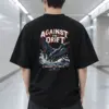 "Against The Drift" Men's Oversized Heavyweight Crewneck T-Shirt