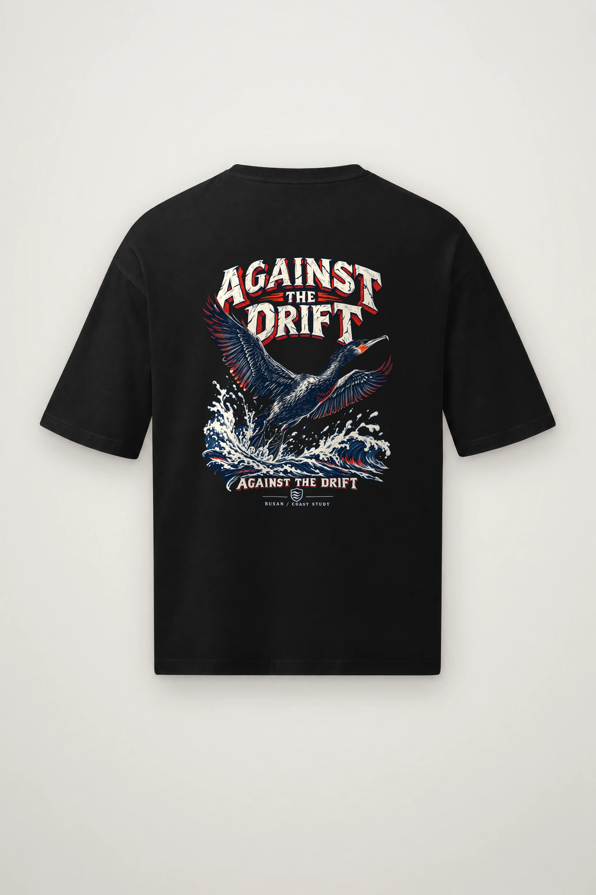 "Against The Drift" Men's Oversized Heavyweight Crewneck T-Shirt