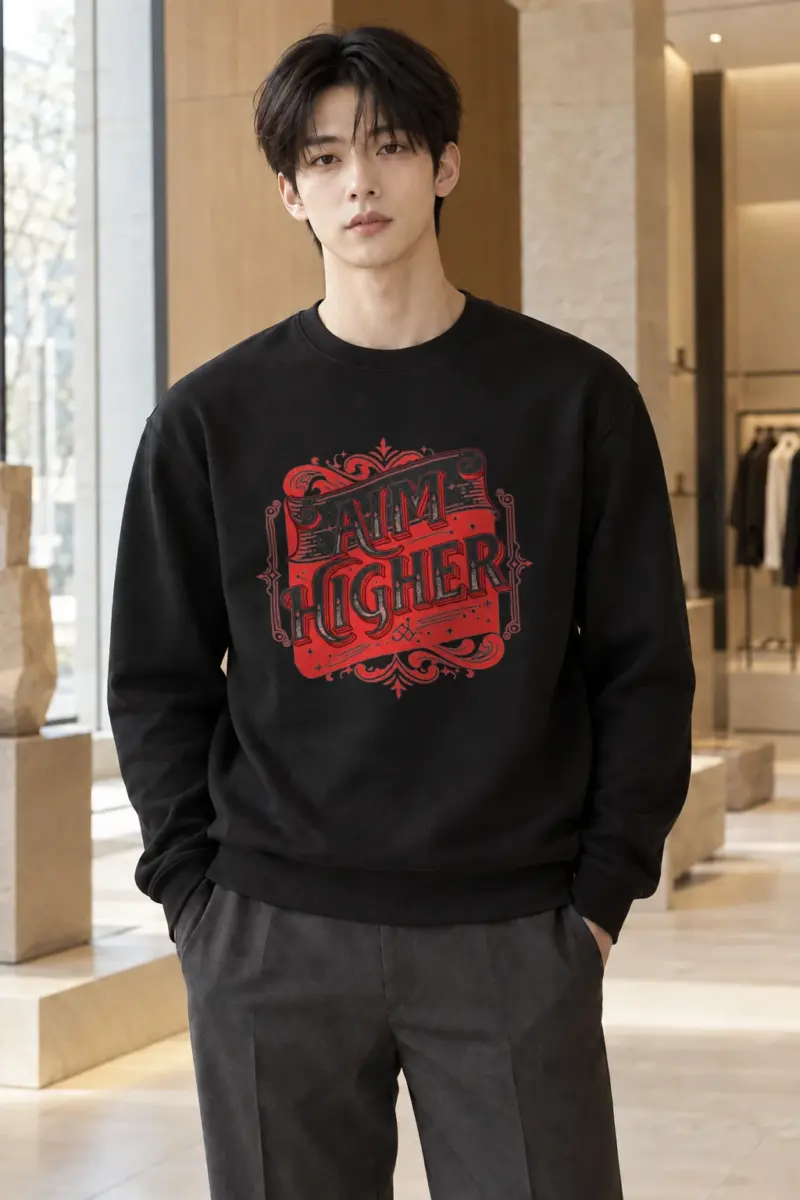 "Aim Higher" Heavy Blend Unisex Crewneck Sweatshirt | Gildan 18000