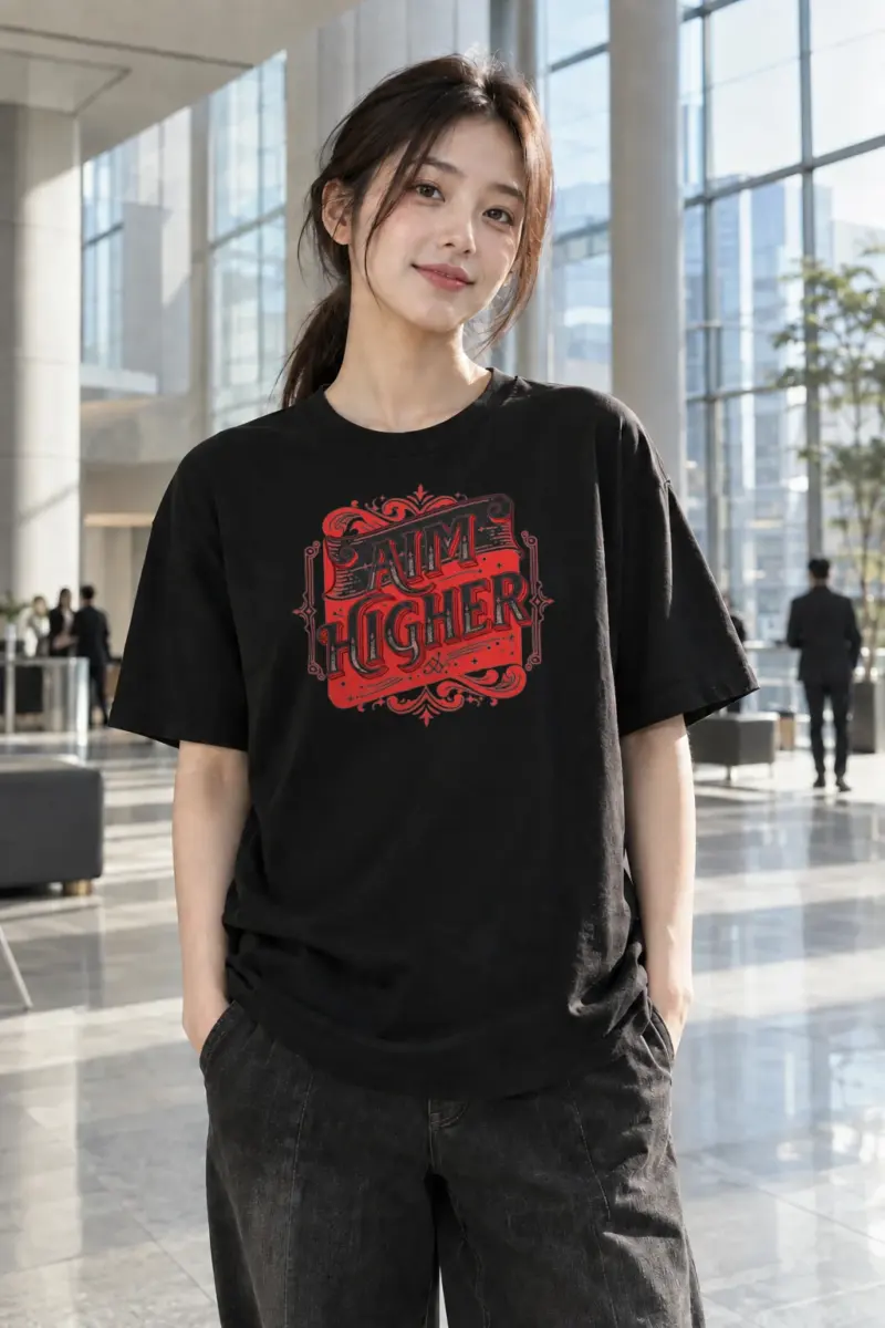 "Aim Higher" Heavyweight Unisex Crewneck T-shirt | Gildan 5000