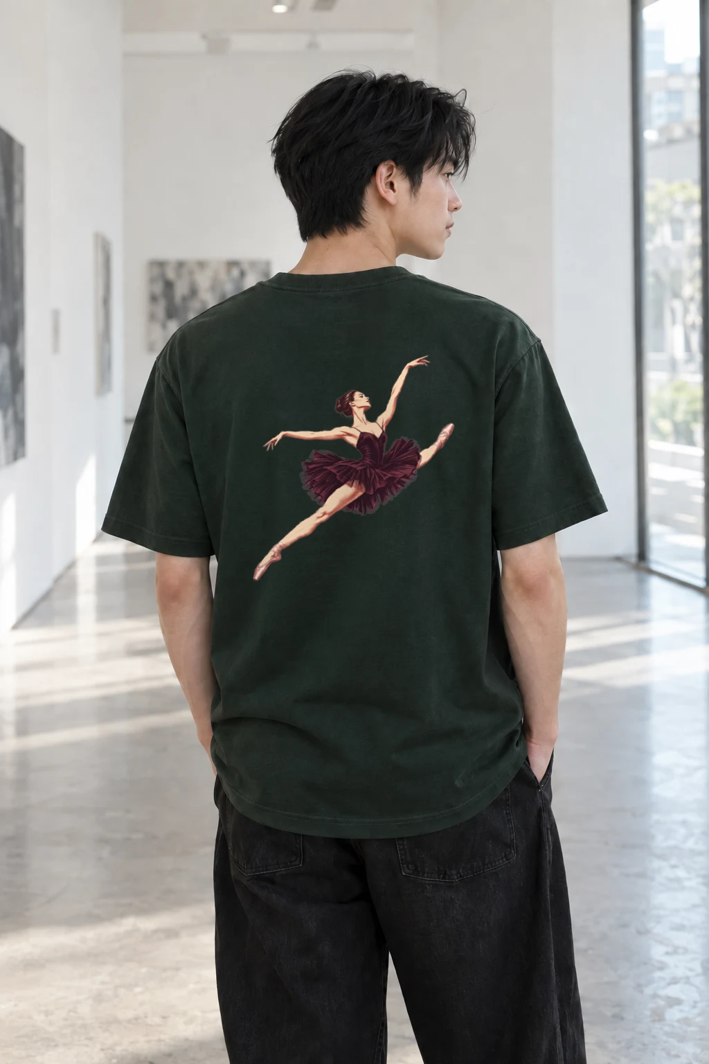"Airborne Ballet" Heavyweight Unisex Crewneck T-shirt | Gildan 5000