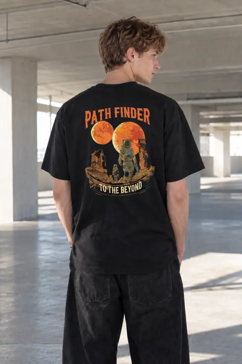“Alien Moon Explorer” Heavyweight Unisex Crewneck T-shirt | Gildan 5000