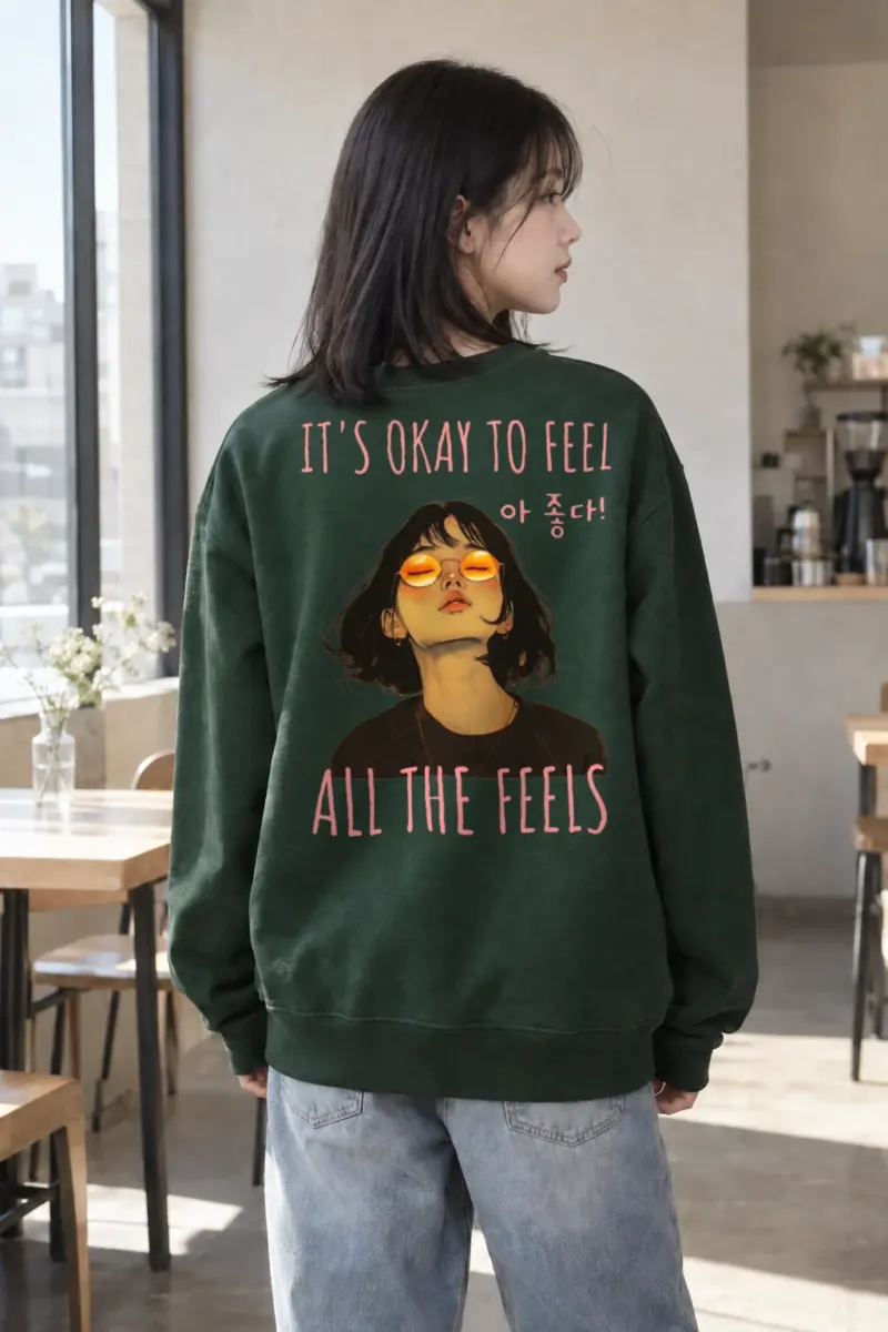 "All The Feels" Heavy Blend Unisex Crewneck Sweatshirt | Gildan 18000