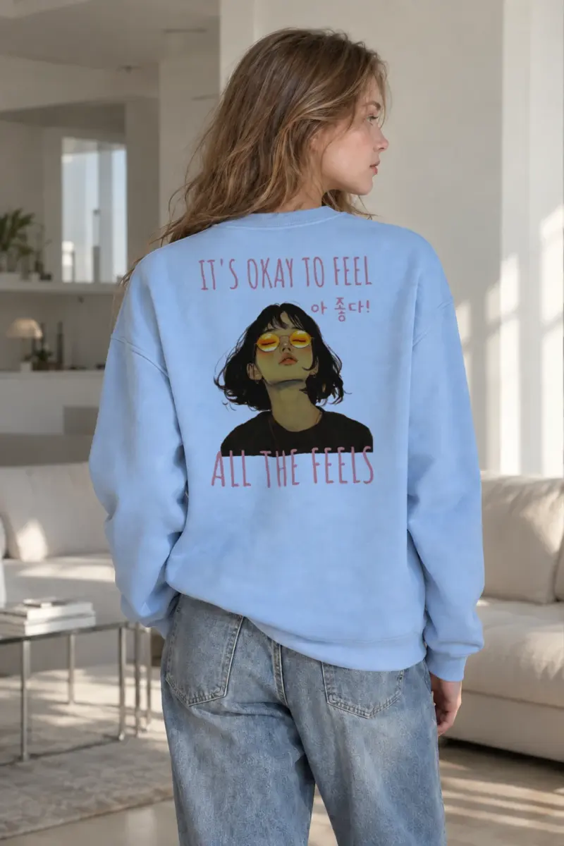 “All The Feels” Heavy Blend Unisex Crewneck Sweatshirt | Gildan 18000