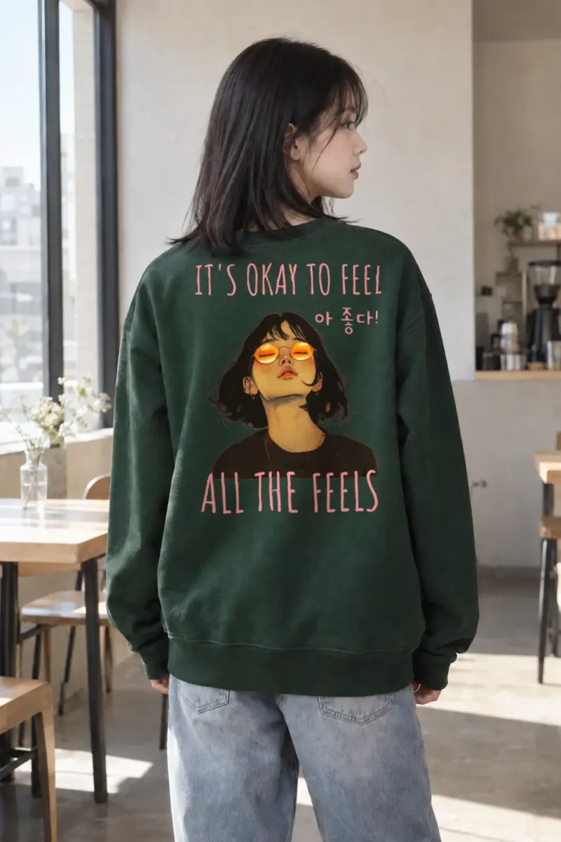 "All The Feels" Heavy Blend Unisex Crewneck Sweatshirt | Gildan 18000