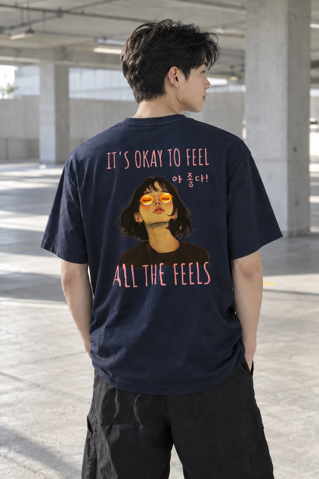 "All The Feels" Heavyweight Unisex Crewneck T-shirt | Gildan 5000