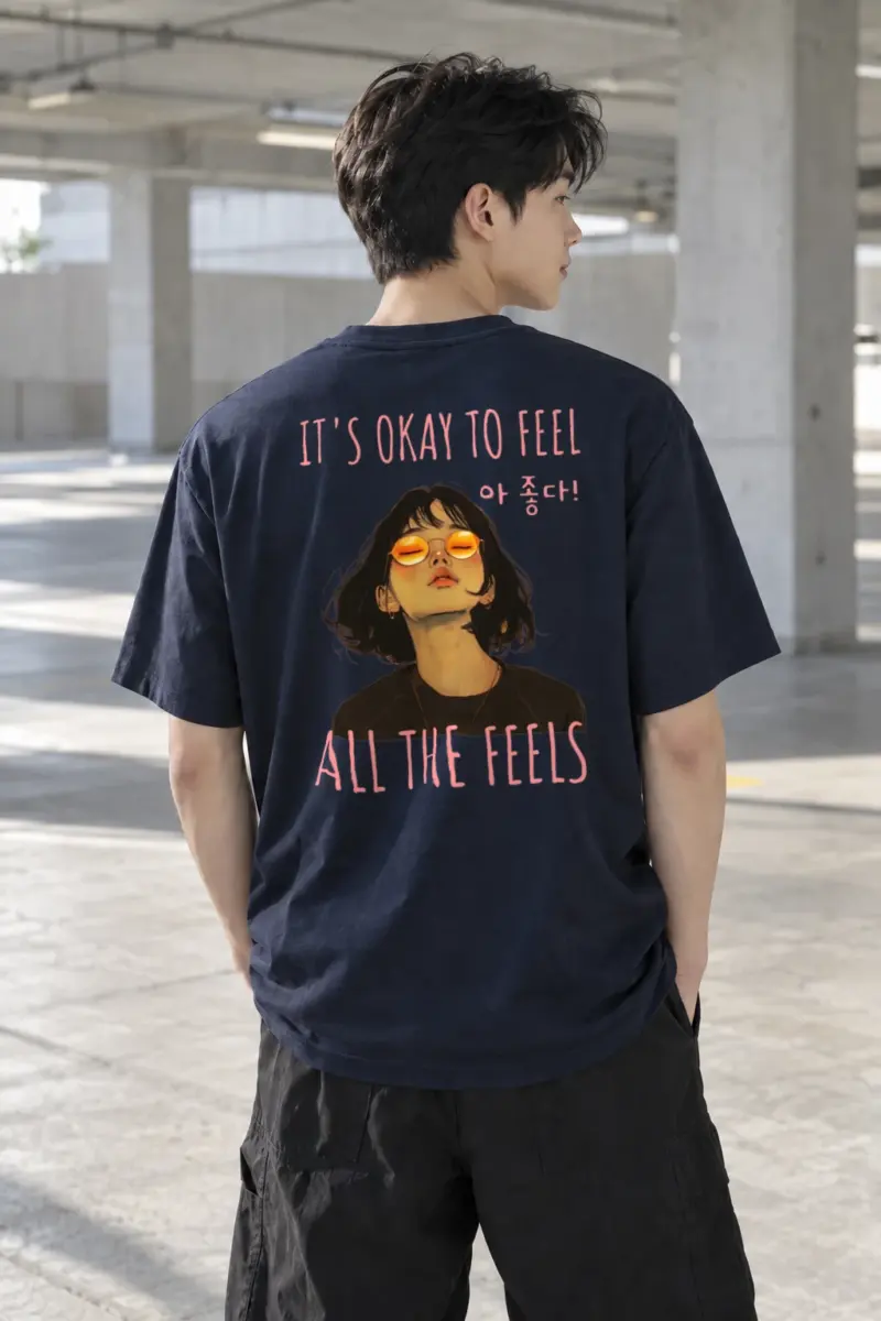 "All The Feels" Heavyweight Unisex Crewneck T-shirt | Gildan 5000