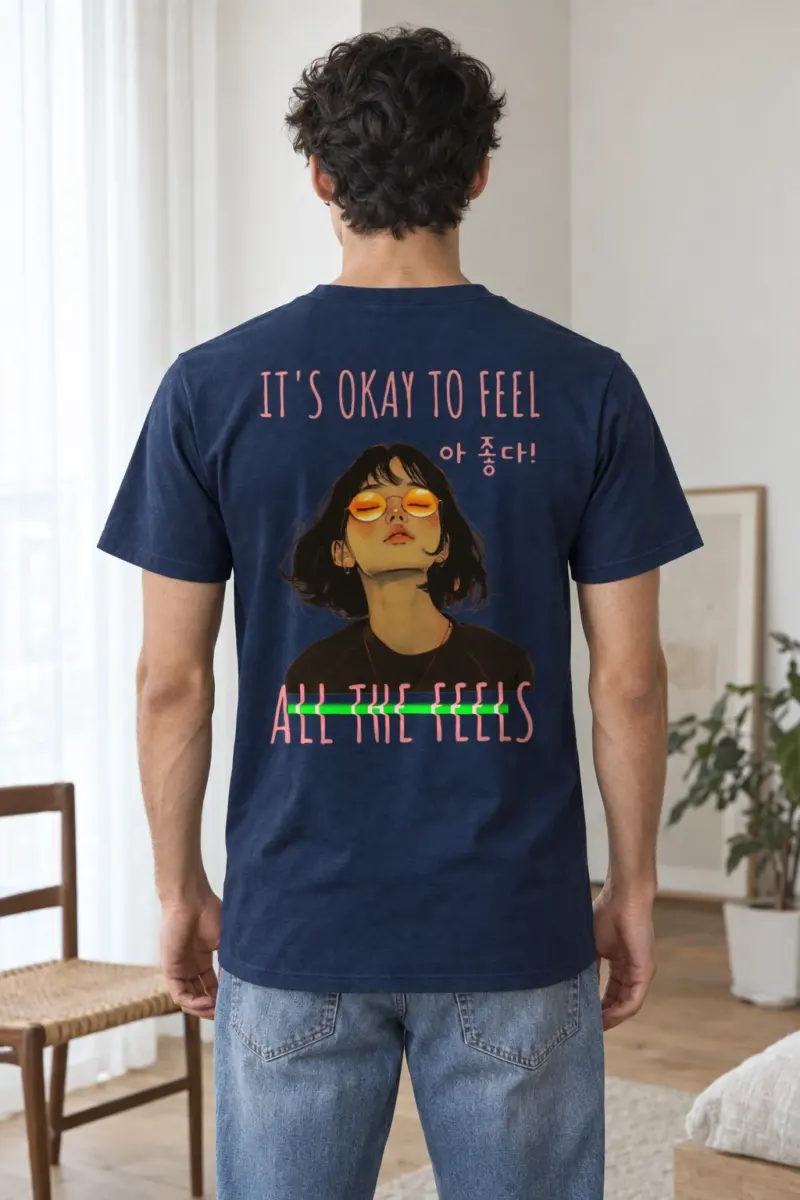 "All The Feels" Heavyweight Unisex Crewneck T-shirt | Gildan 5000