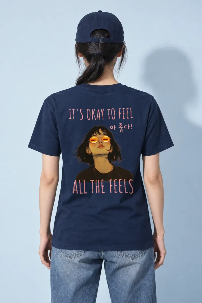 "All The Feels" Heavyweight Unisex Crewneck T-shirt