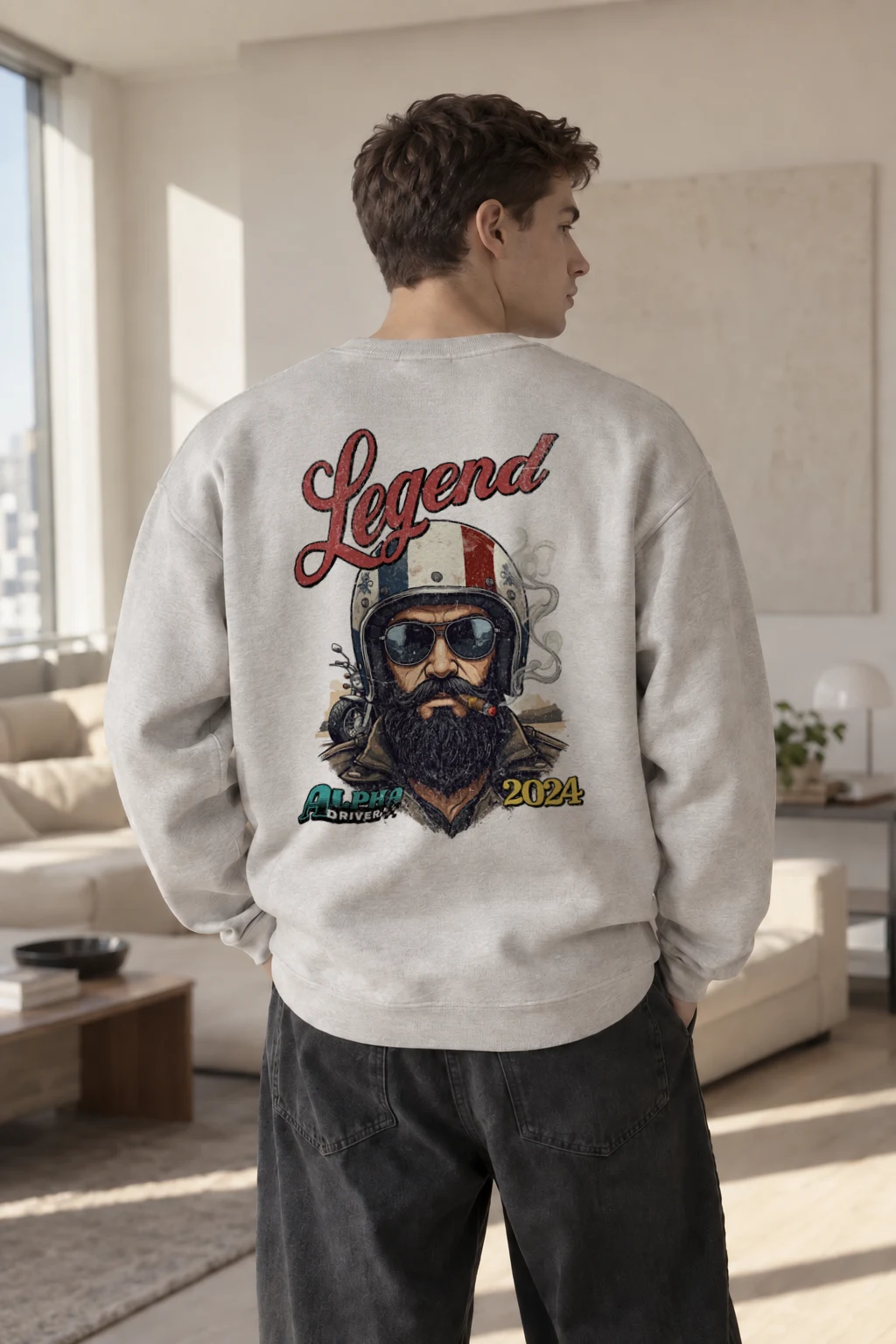 "Alpha Drivers" Heavy Blend Unisex Crewneck Sweatshirt | Gildan 18000