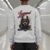 "Cigar Biker Portrait" Heavy Blend Unisex Crewneck Sweatshirt | Gildan 18000