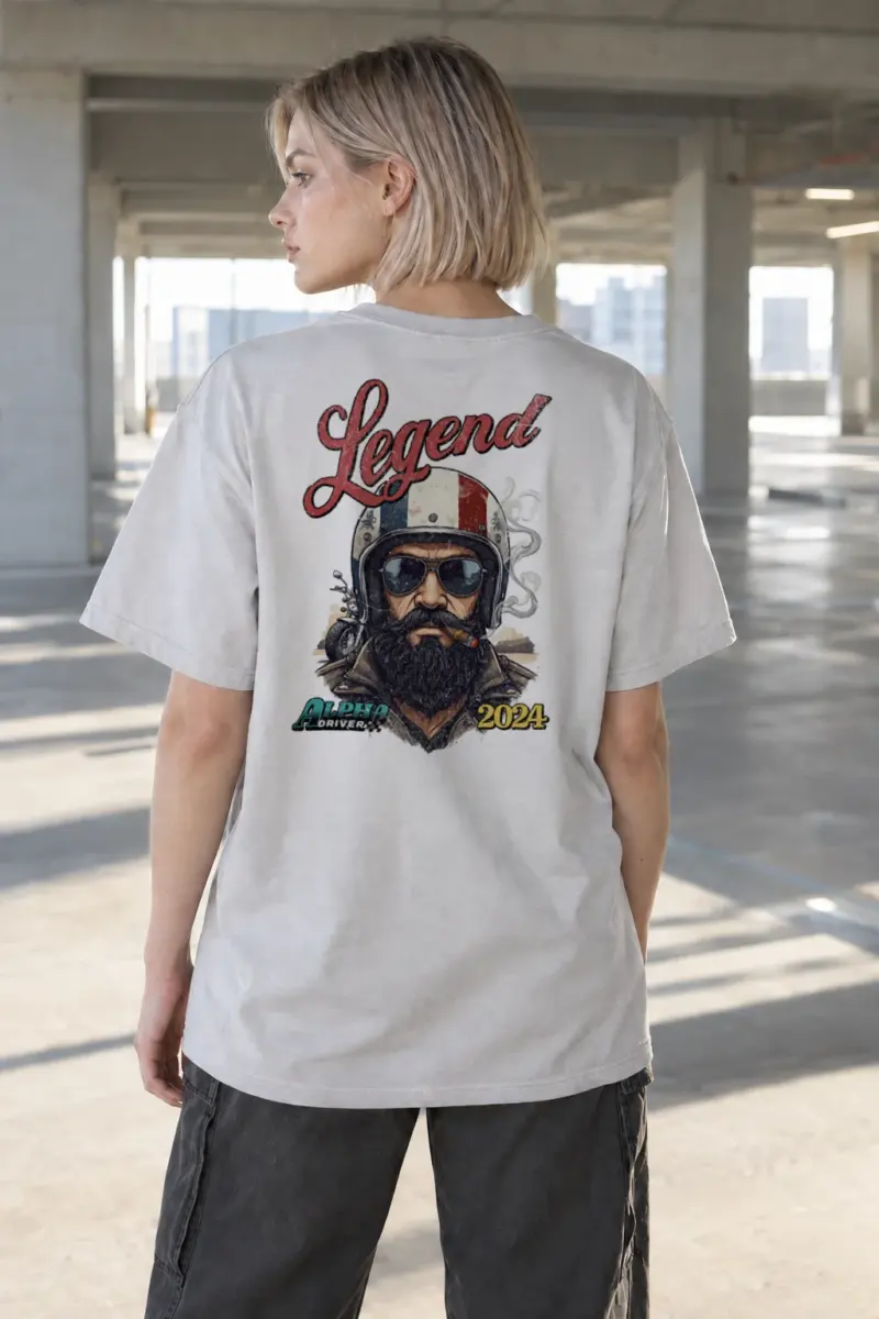 "Alpha Drivers Legend" Heavyweight Unisex Crewneck T-shirt | Gildan 5000