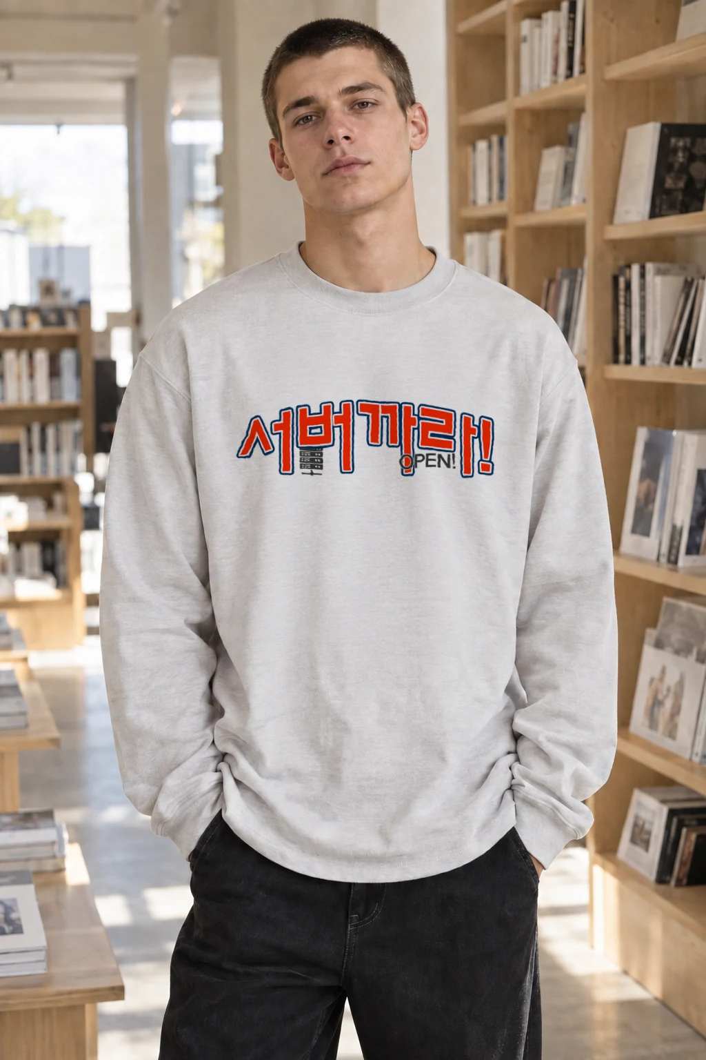 "Alphabet Open" Unisex Longsleeve T-shirt | Gildan 2400