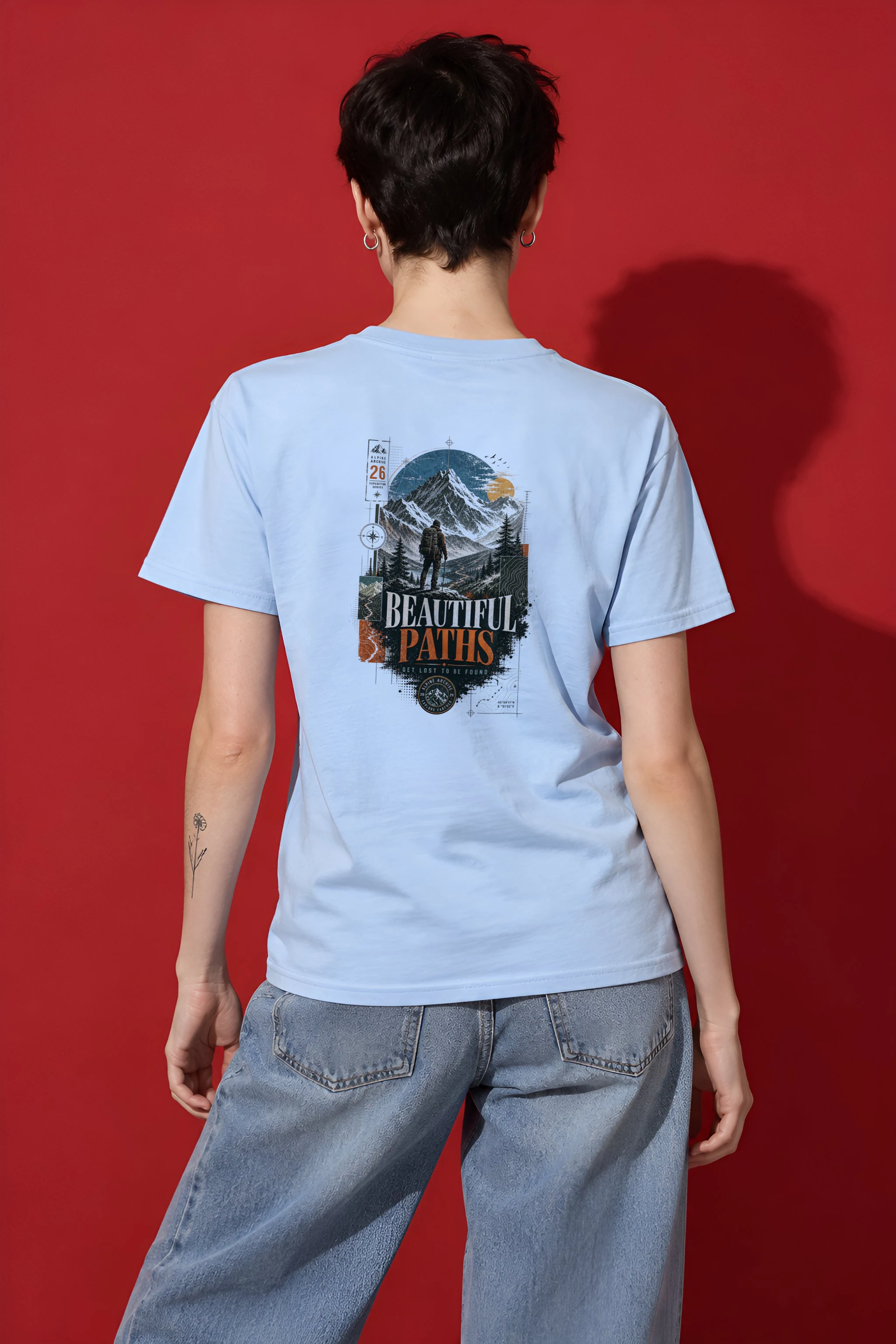 "Alpine Archive Expedition" Heavyweight Unisex Crewneck T-shirt